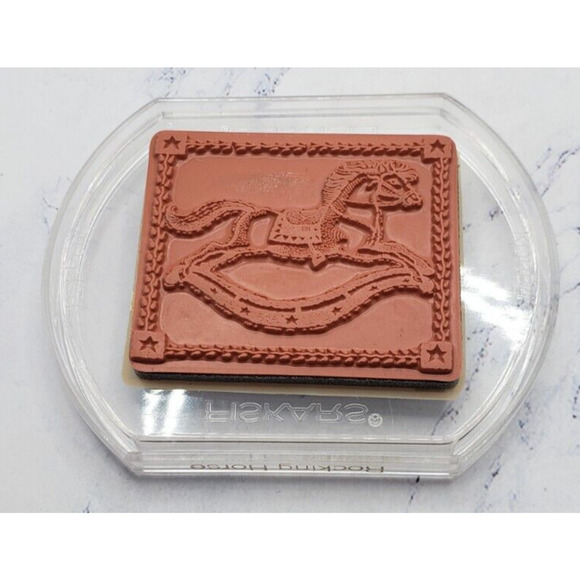 Fiskars Stackable Rubber Stamp Lot Of 3 Christmas Toy Themed Plastic Stamps - Picture 7 of 11